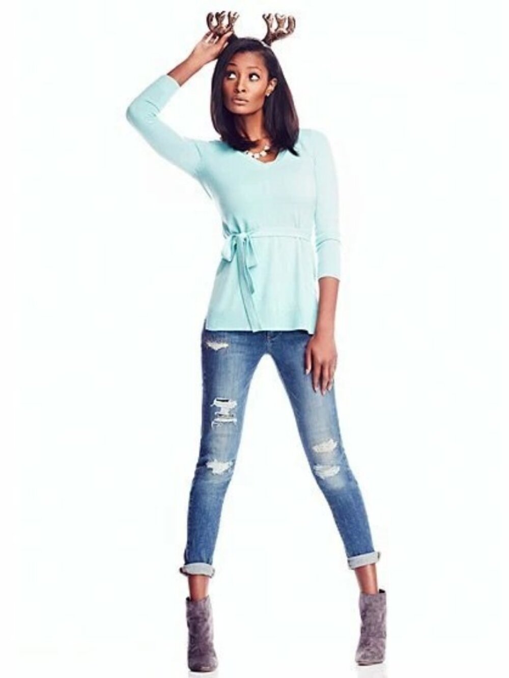 New York & Company V-Neck Sweater Tunic, size XS